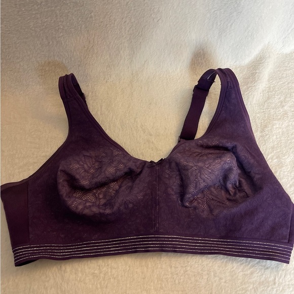 Cacique Purple Intimates Bra with Lace Detailing - Picture 1 of 5
